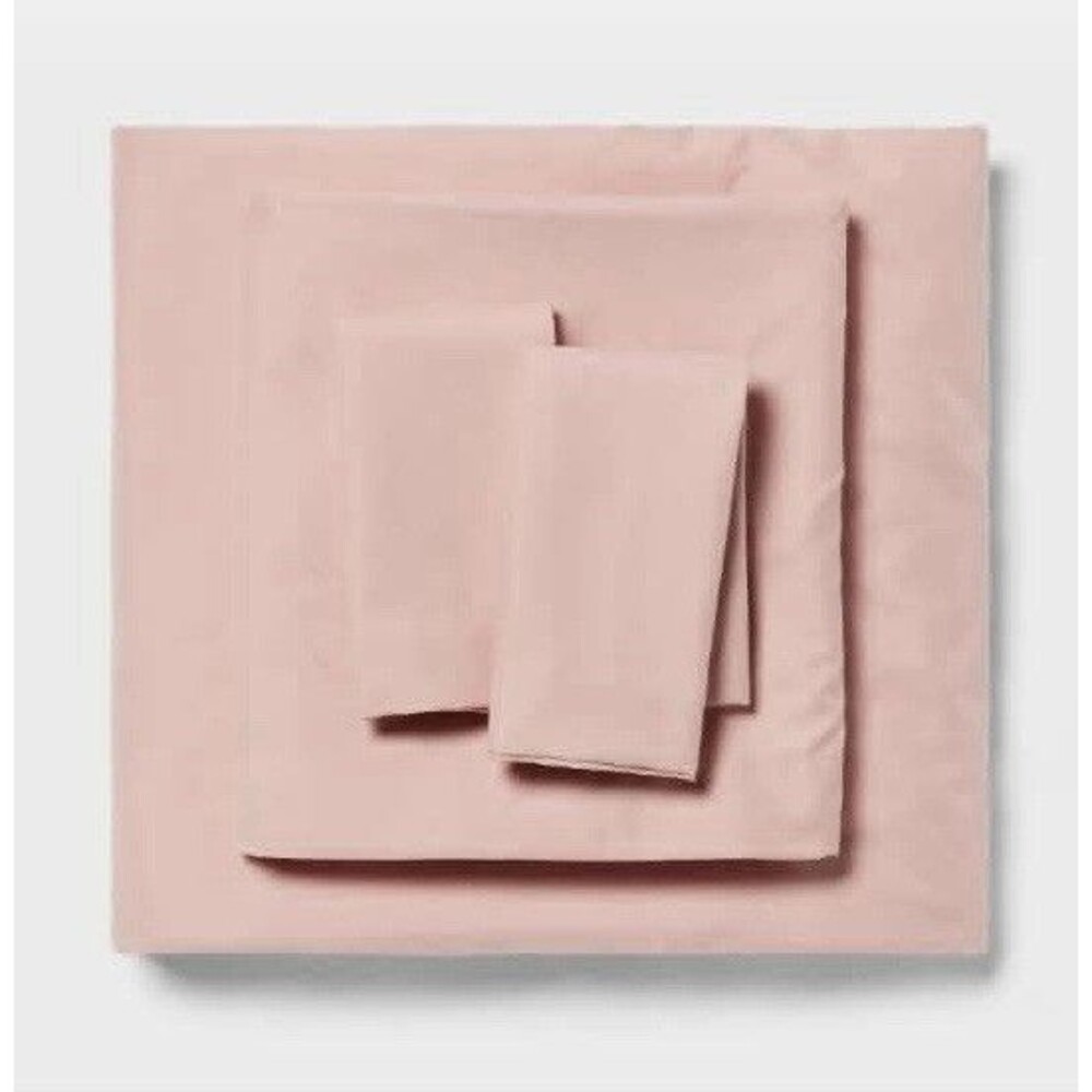 Room Essentials Full Microfiber Sheet Set Pink Metal 3pc